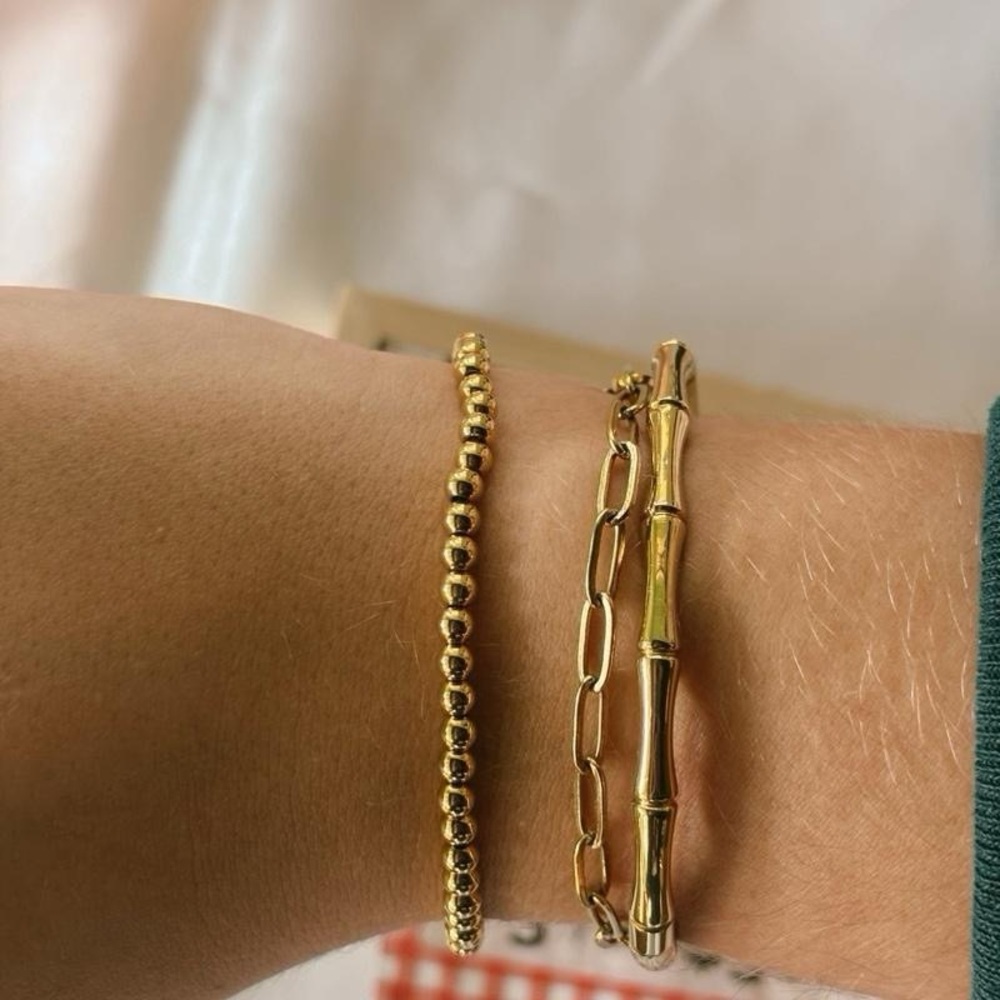 18k Gold Plated Beaded Bracelet